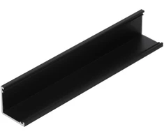 LED juostos kampinis profilis CABI12 DUO E, juodas, 1m