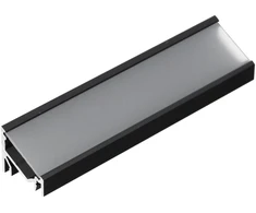 LED juostos kampinis profilis CORNER12.v2, juodas, 1m