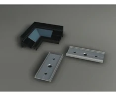 LED juostos profilio CORNER14 kampinis sujungimas 90°, juodai anoduotas