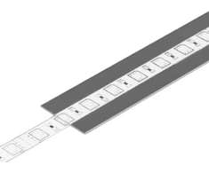 LED juostos profilio dangtelis A6 SLIDE, skaidrus, 2m