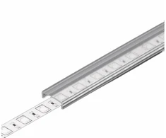 LED juostos profilio dangtelis C CLICK, skaidrus, 1m