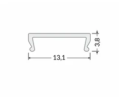 LED juostos profilio dangtelis C CLICK, baltas, 4m