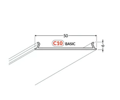 LED juostos profilio dangtelis C10 CLICK BASIC, 2m