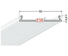 LED juostos profilio dangtelis C10 CLICK NARROW, skaidrus, 1m