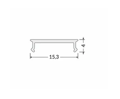 LED juostos profilio dangtelis C3 CLICK, juodas, 1m