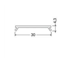 LED juostos profilio dangtelis C9 IRM CLICK, baltas, 4m