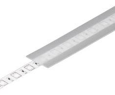LED juostos profilio dangtelis E, matinis, 1m