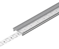 LED juostos profilio dangtelis F CLICK, skaidrus, 4m