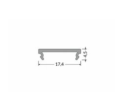 LED juostos profilio dangtelis F CLICK, juodas, 4m