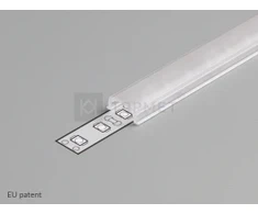 LED juostos profilio dangtelis I CLICK, matinis, 2m