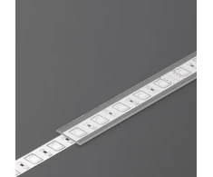 LED juostos profilio dangtelis J, skaidrus, 2m