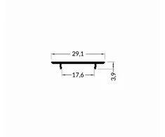 LED juostos profilio dangtelis VARIO30-10, baltas, 2m