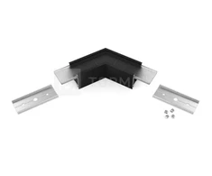 LED juostos profilio LINEA20 120 laipsnių kampinis sujungimas, juodai anoduotas