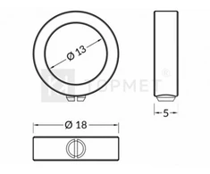 LED juostos profilio PEN8 laikikliai (žiedas)