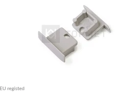 LED juostos profilio SMART-IN10 užbaigimo elementas su skyle, pilkas