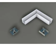 LED juostos profilio SMART10 kampinis sujungimas 90° (baltai nudažytas)