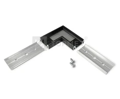 LED juostos profilio SURFACE14 90 laipsnių kampinis sujungimas, juodai anoduotas