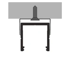 LED juostos profilio tvirtinimo elementai U4, baltos spalvos
