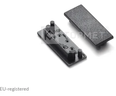 LED juostos profilio VARIO30-01 užbaigimo elementas, juodas.