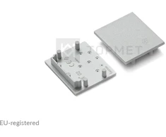 LED juostos profilio VARIO30-02 užbaigimo elementų komplektas, pilkas.
