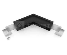 LED juostos profilio VARIO30-07 120 laipsnių kampinis sujungimas, juodai anoduotas