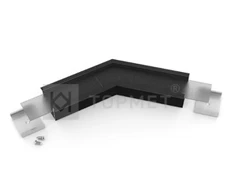 LED juostos profilio VARIO30-07 135 laipsnių kampinis sujungimas, juodai anoduotas