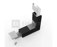 LED juostos profilio VARIO30-07 270 laipsnių kampinis sujungimas, juodai anoduotas