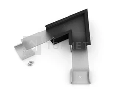 LED juostos profilio VARIO30-07 60 laipsnių kampinis sujungimas, juodai anoduotas