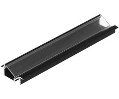 LED juostos profilis DIAGONAL10 C, juodas, 4m