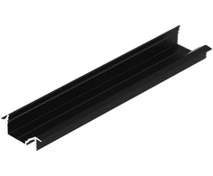 LED juostos profilis DIAGONAL10 C, juodas, 2m