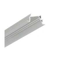 LED juostos profilis DIAGONAL14 F/TY, anoduotas aliuminis, 2m