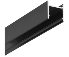LED juostos profilis LEVEL12 C/U1, juodas, 2m