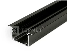 LED juostos profilis PHIL, juodas, 2m