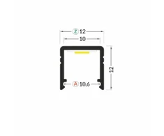 LED juostos profilis SMART10, neanoduotas aliuminis, 3m