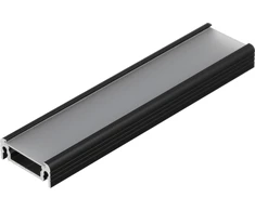 LED juostos profilis SURFACE14 EE7F/TY, juodas, 1m