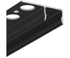 LED juostos profilis UNI-TILE12 C PLUS, 180 laipsnių, juodai anoduotas, 3m