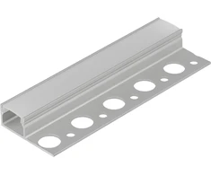 LED juostos profilis UNI-TILE12 PLUS, 180 laipsnių kampo, anoduotas aliuminis, 1m