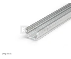 LED juostos profilis UNI12 BCD/U, neanoduotas aliuminis, 2m
