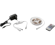 LED juostos rinkinys su maitinimo šaltiniu ir nuotolinio valdymo pultu, 24V, 60LED/m, 3000K, 3m