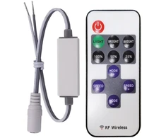 LED juostos valdiklis - dimeris SC02DP, 5-24V, 5A, su nuotolinio valdymo pulteliu