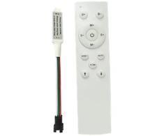 LED juostų 12-24V valdiklis, su 2xAAA baterijom komplekte