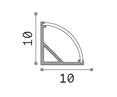 LED kampinis profilis SLOT, baltas, 2m, 346298