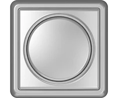 LED lempų (5-150W) šviesos reguliatorius VILMA STANDARD ST 150 su rėmeliu, metalo spalvos
