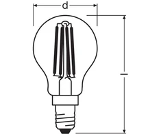 LED lemputė LED TRIJŲ STEP DIM CLASSIC P 40 4 W/2700K E14
