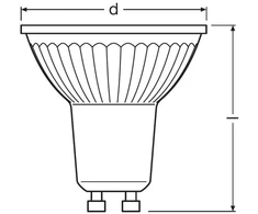 LED lemputė PARATHOM© PRO PAR16 80 36° 8.7 W/2700K GU10