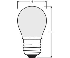 LED lemputė PARATHOM© Retrofit CLASSIC P 25 2.5 W/2700K E27