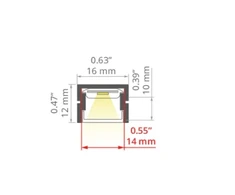 LED paviršinis/pakabinamas profilis PDS-4-PLUS, anoduoto aliuminio sp., 3m