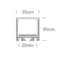 LED paviršinis profilis, baltas, 2m, 7912/W