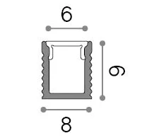 LED paviršinis profilis SLOT, baltas, 2m, 346267