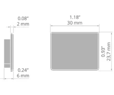 LED profilio 3035-O užbaigimas, pilkas